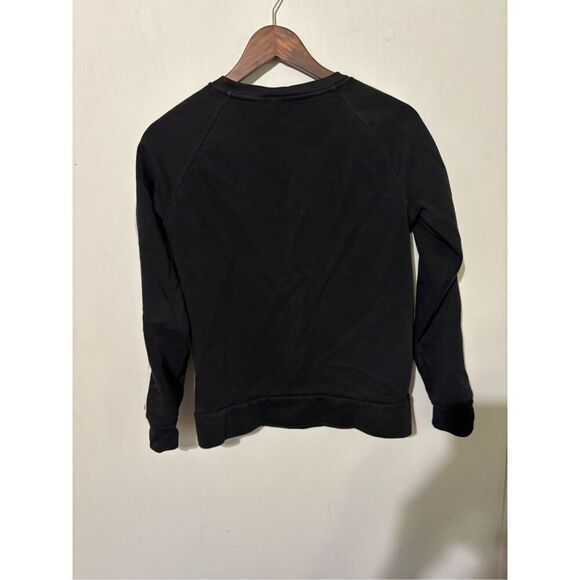 Adidas Women's Small Black White Pullover Sweater Striped Crewneck - Picture 4 of 4